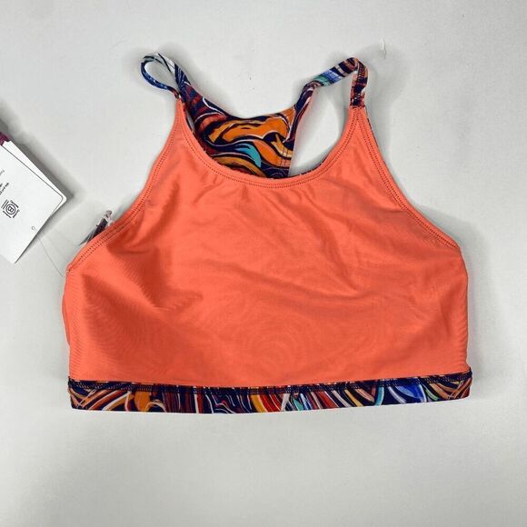Athleta Girl Swim Top Reversible Field Day Bikini Top Size XL NWT - Picture 5 of 7